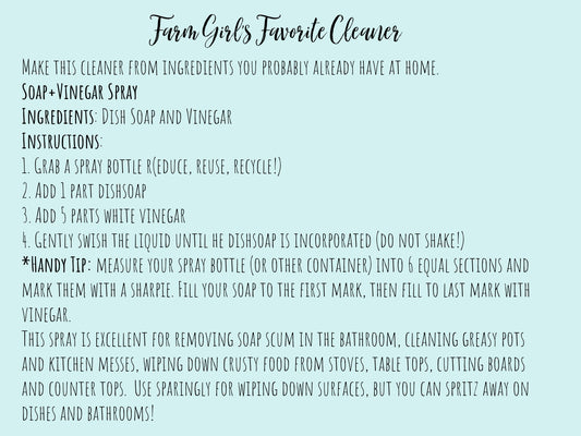 Farm Girl's Favorite Cleaner