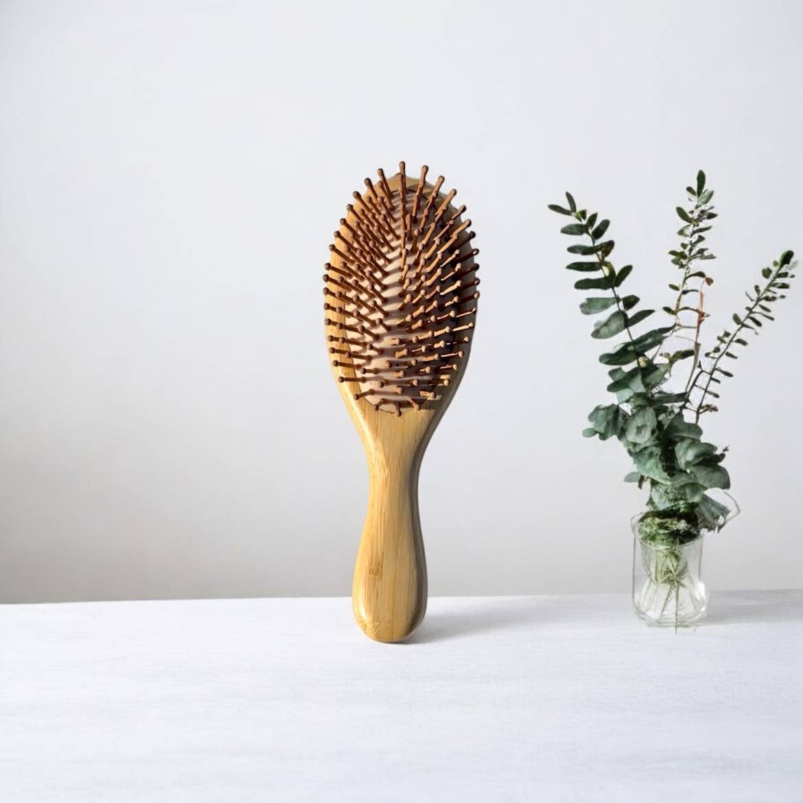 Bamboo Paddle Hairbrush | Spa Round