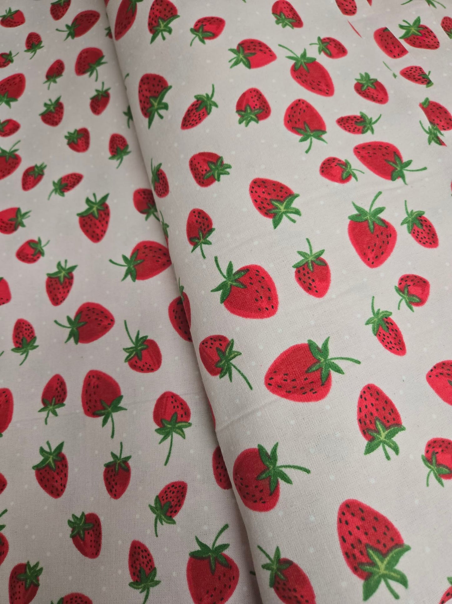 Cloth Napkins | Strawberries on Pink Dots