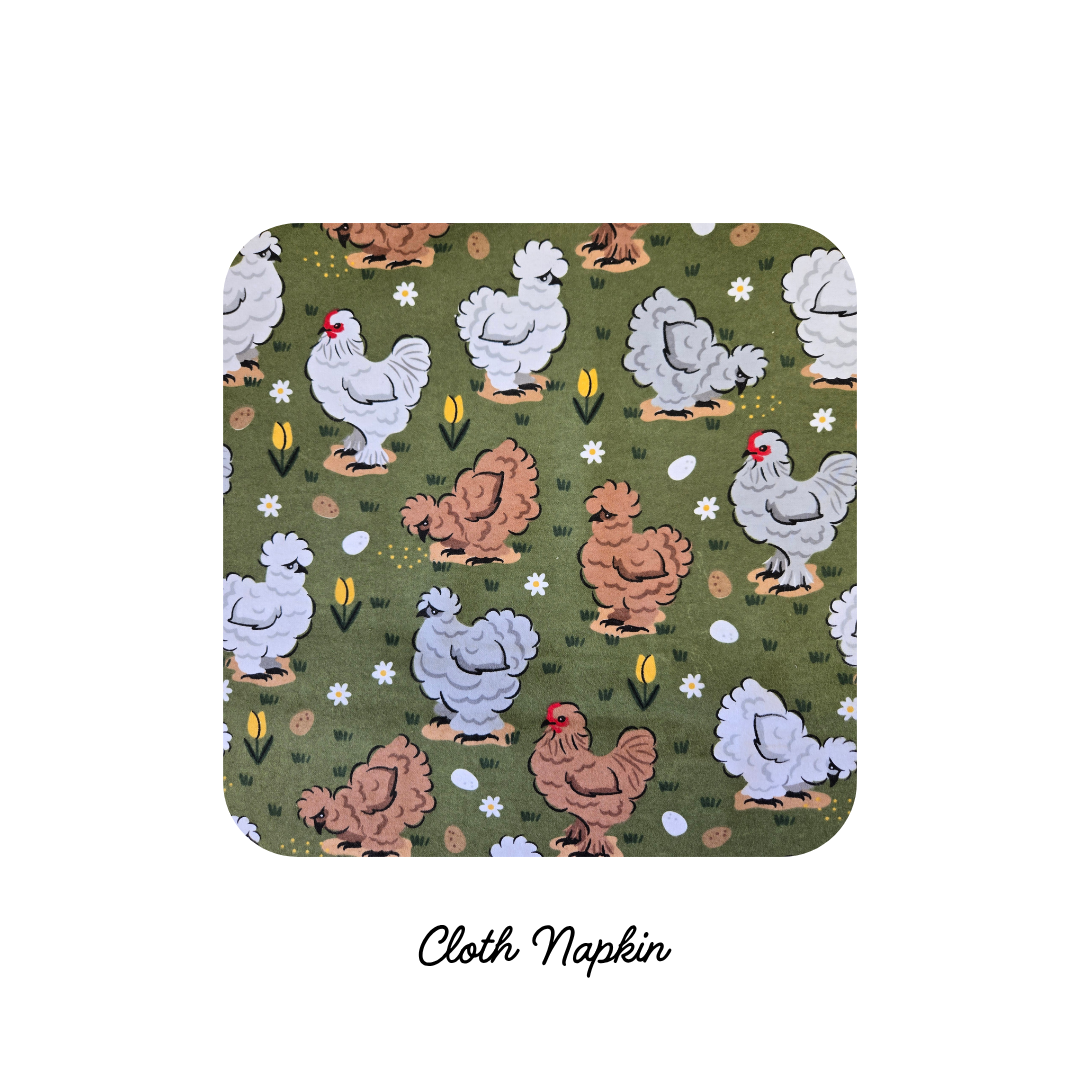 Cloth Napkins - Fancy Chickens
