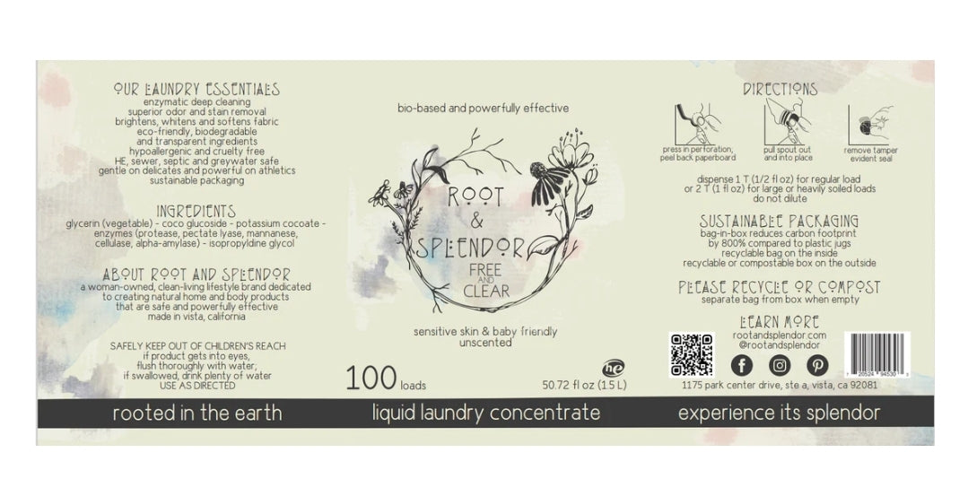 Laundry Concentrate by Root and Splendor