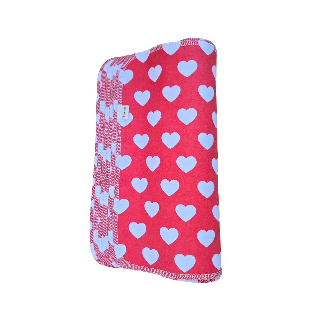 Paperless Reusable Towels | Valentine Hearts
