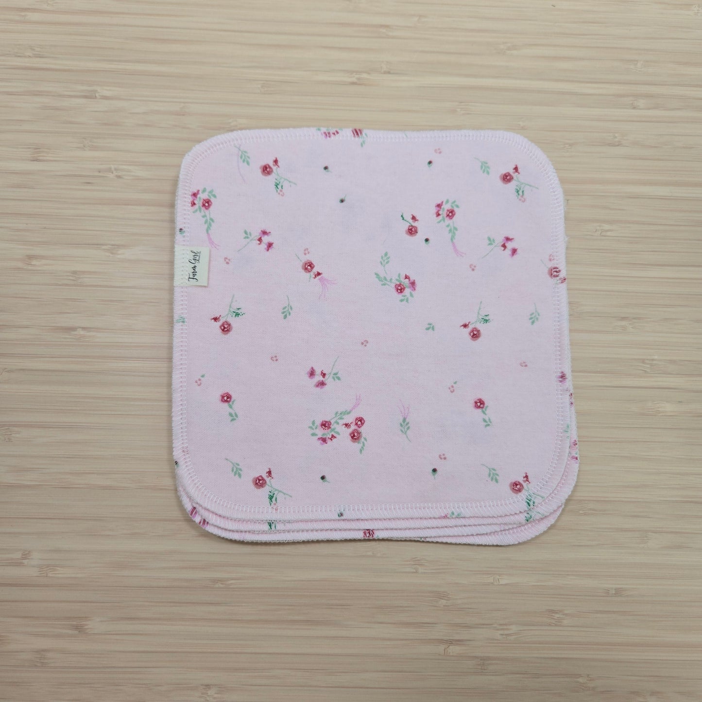 Cloth Napkins | Mini Roses on Pink