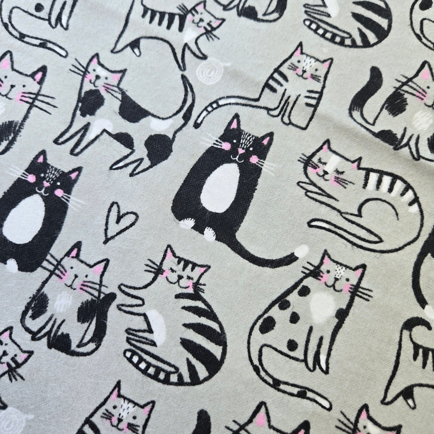 Cloth Napkins | Cats on Gray