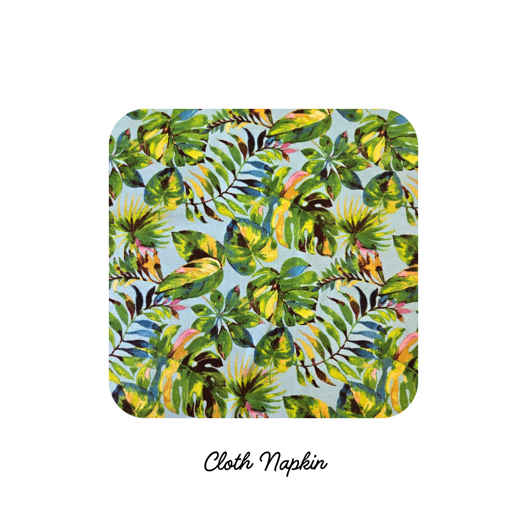 Cloth Napkins - Tropical Plants (Preorder)