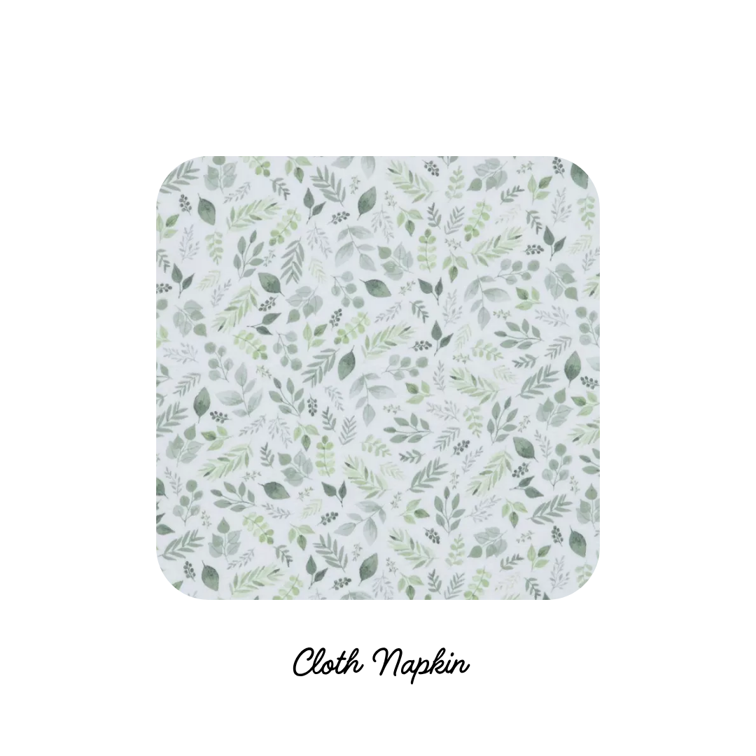 Cloth Napkins -- Eucalyptus (Preorder)
