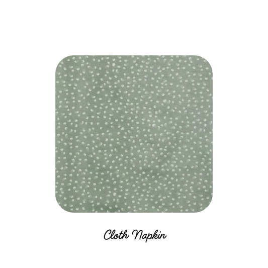 Cloth Napkins -- Sage Brushstrokes (Preorder)
