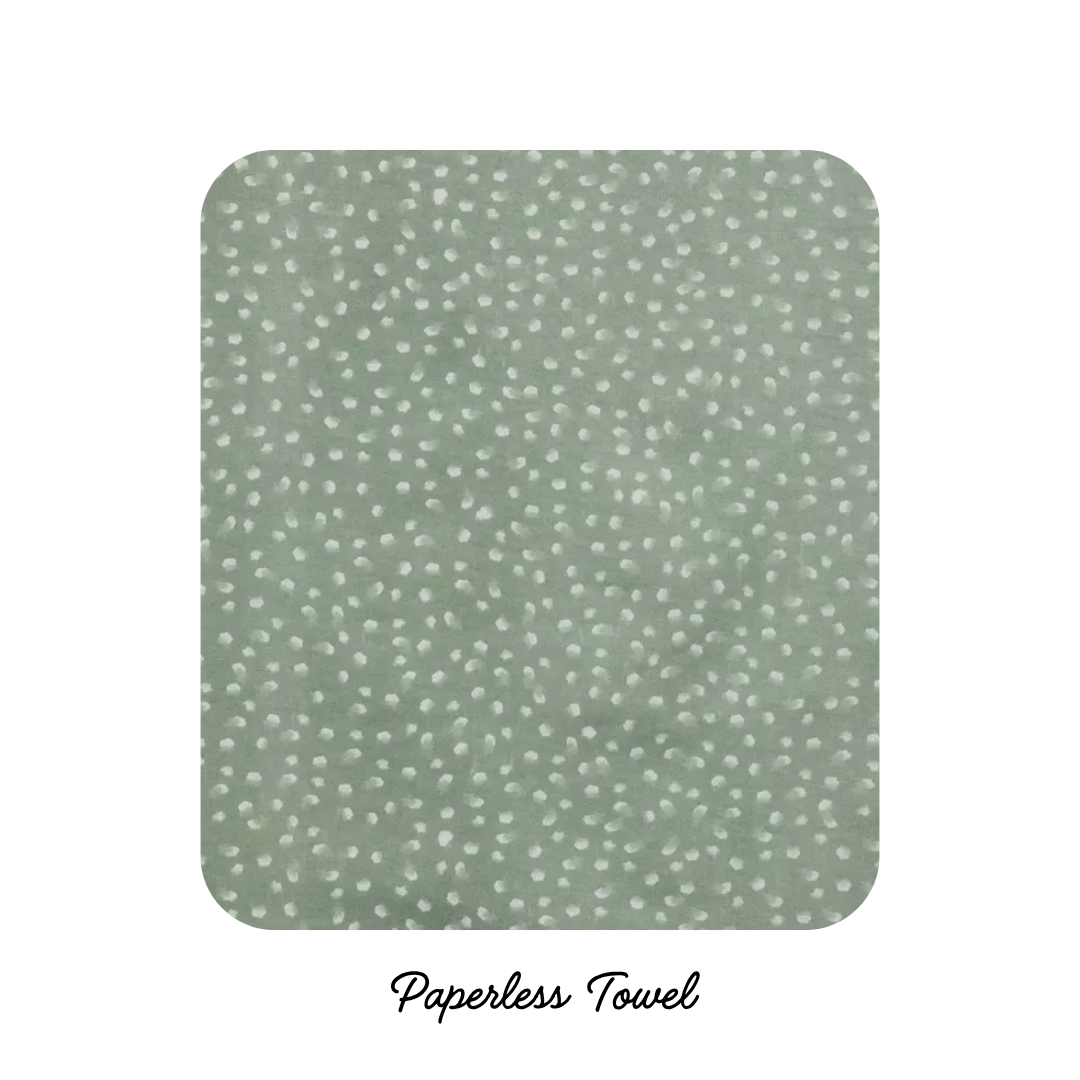 NEW! Reusable Paper less Towels -- Sage Brushstrokes (preorder)