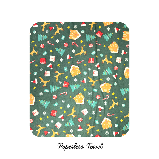 NEW! Reusable Paper less Towels - Holiday Icons