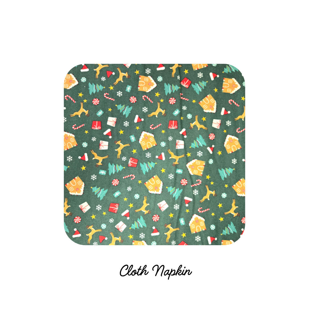 Cloth Napkins - Holiday Icons