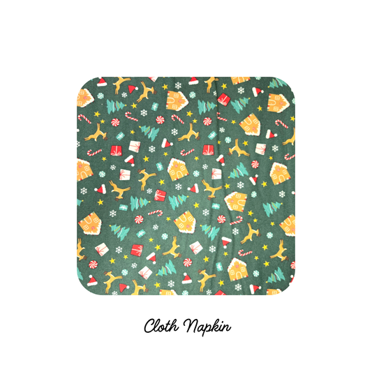 Cloth Napkins - Holiday Icons