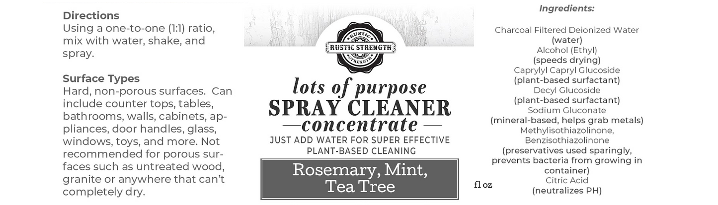 Rustic Strength All Purpose Spray Cleaner