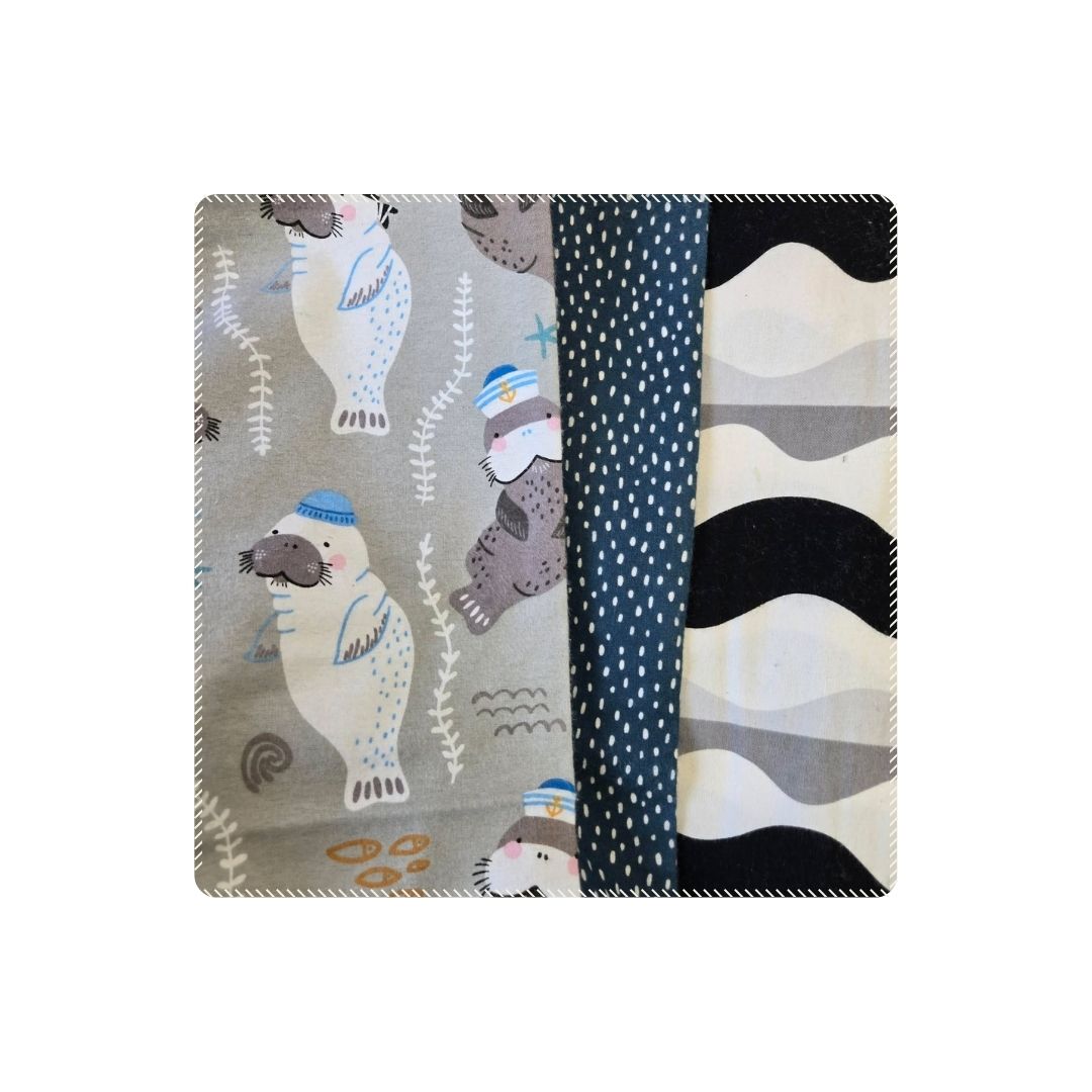Cloth Napkins | Sea Otter Trio