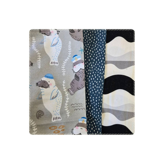 Cloth Napkins | Sea Otter Trio