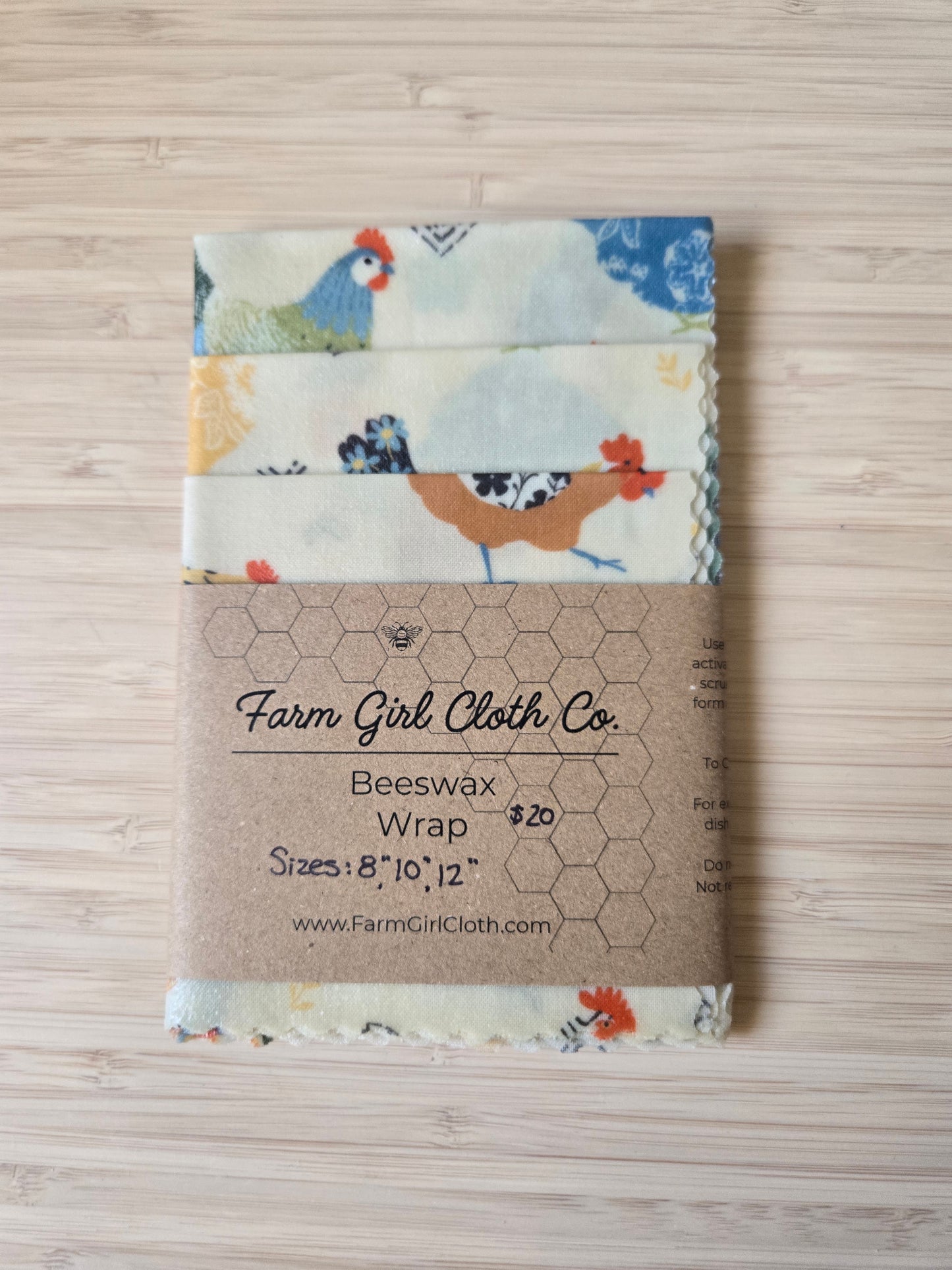 Beeswax Food Wraps - 3 Pack