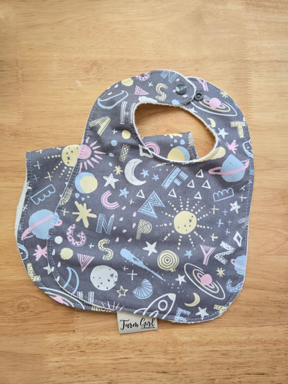 Baby Bib + Burp Cloth Set with Organic Hemp Fleece (custom order only) O