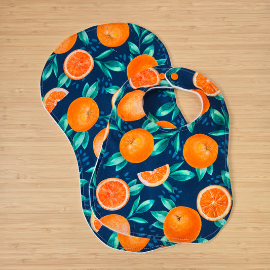Baby Bib + Burp Cloth Set with Organic Hemp Fleece (custom order only)