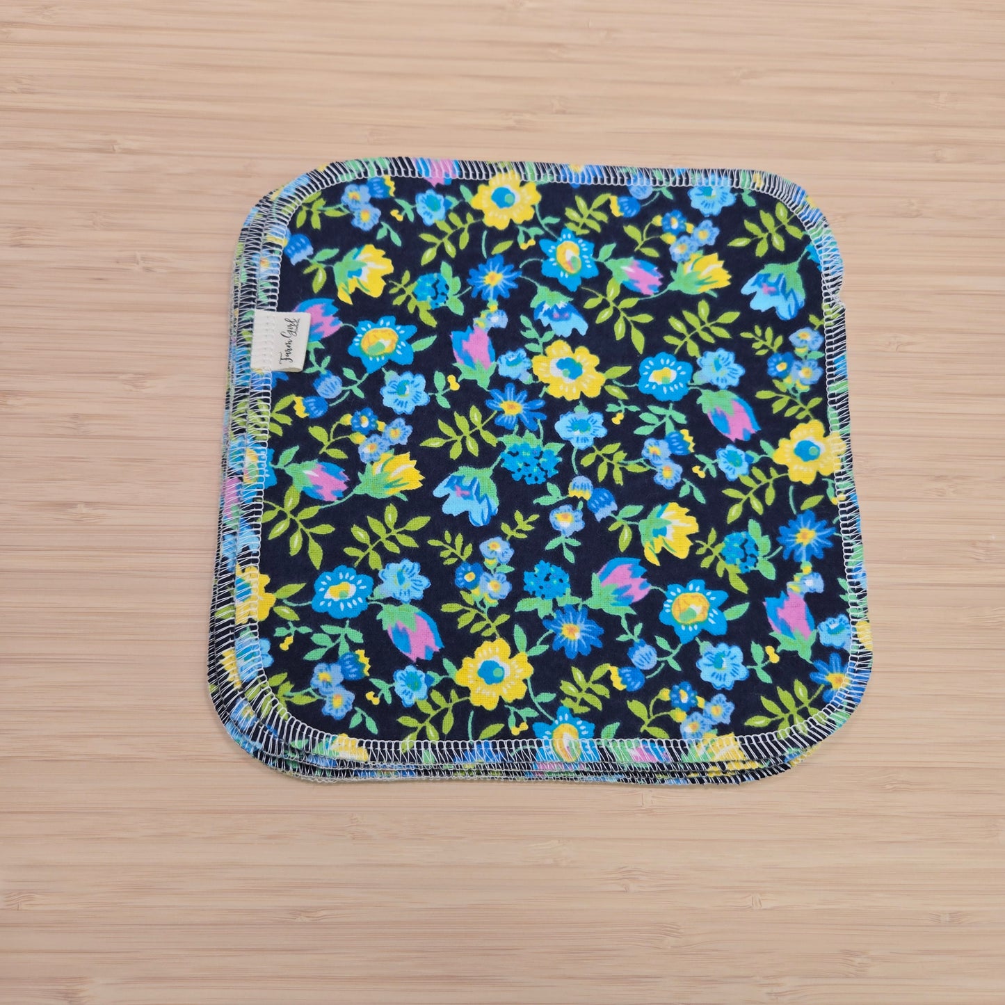 Cloth Napkins | Dark Blue Flowers