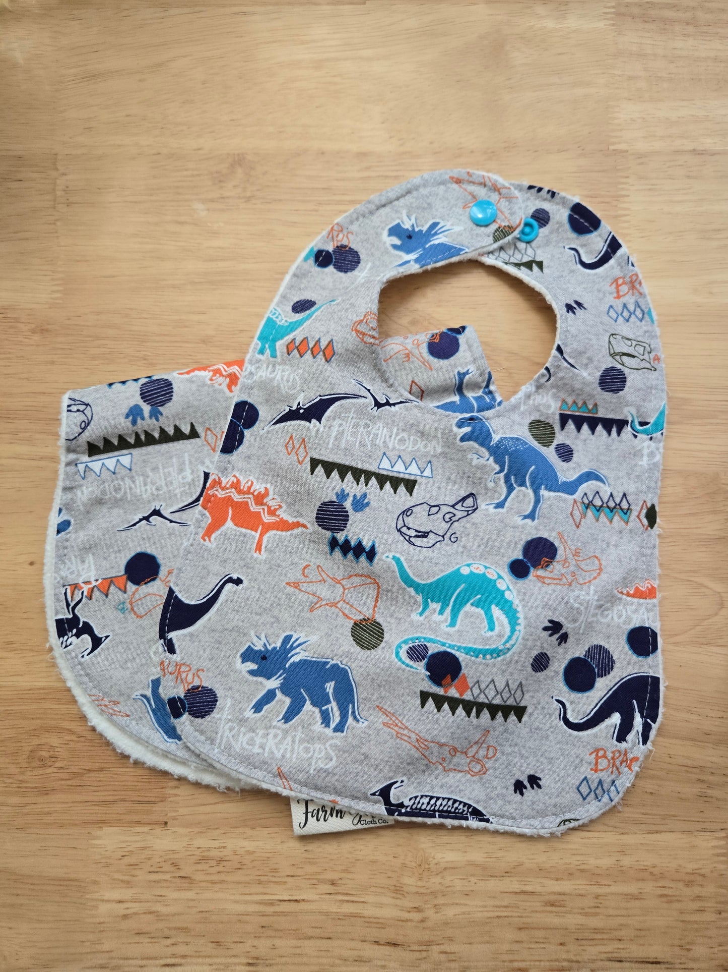 Baby Bib + Burp Cloth Set with Organic Hemp Fleece (custom order only) O