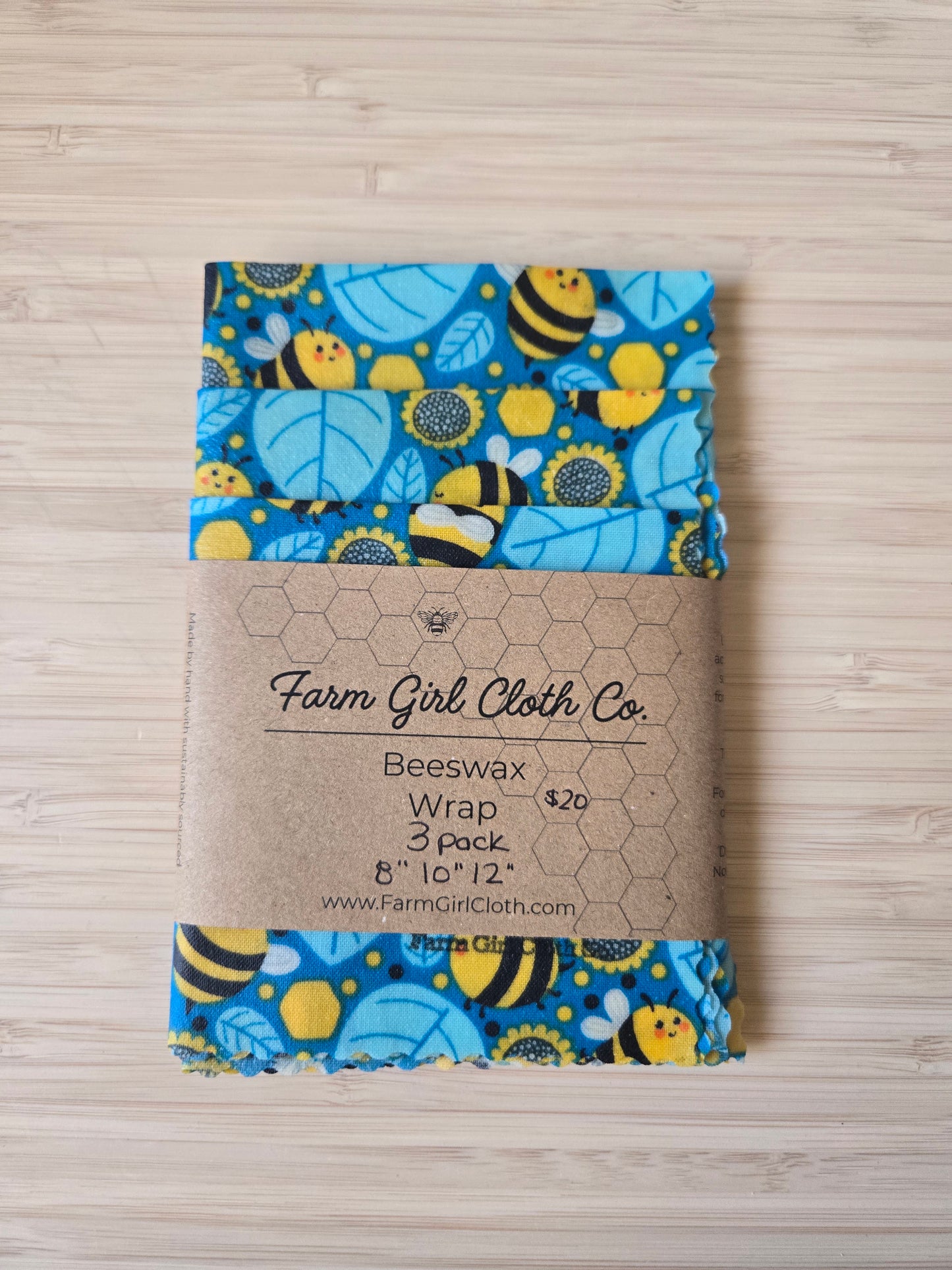 Beeswax Food Wraps - 3 Pack