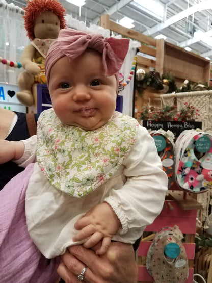 Baby Bib + Burp Cloth Set with Organic Hemp Fleece (custom order only)