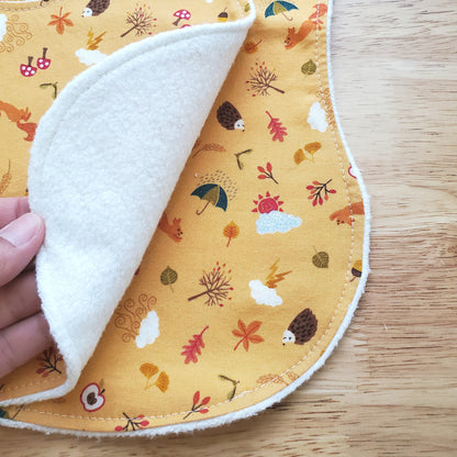 Baby Bib + Burp Cloth Set with Organic Hemp Fleece (custom order only)